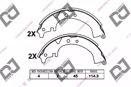 Комлект тормозных накладок DJ PARTS BS1188